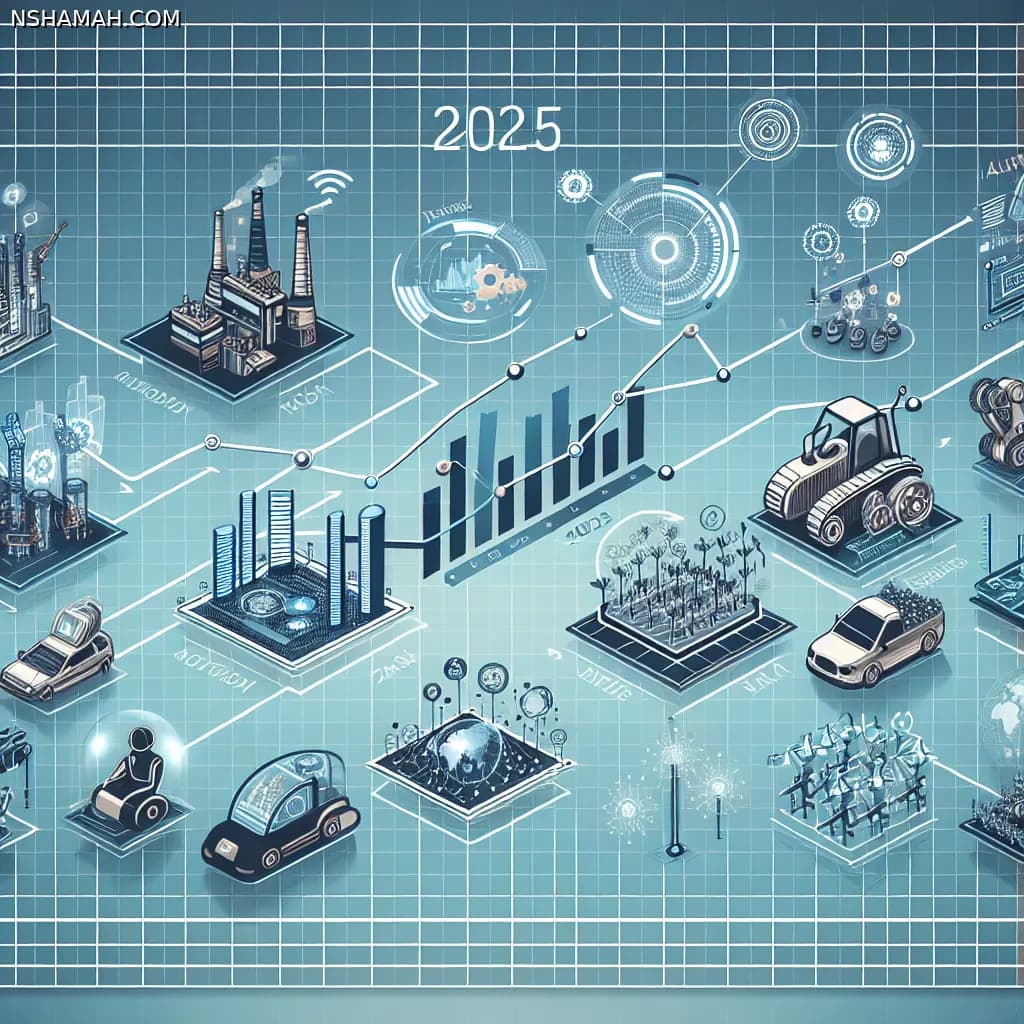 تحليل شامل لتوجهات الأتمتة والتكنولوجيا والذكاء الاصطناعي في 2025 وكيفية تأثيرها على الصناعات المختلفة وأثرها المتوقع. تحليل شامل لتوجهات الأتمتة والتكنولوجيا والذكاء الاصطناعي في 2025 وكيفية تأثيرها على الصناعات المختلفة وأثرها المتوقع.