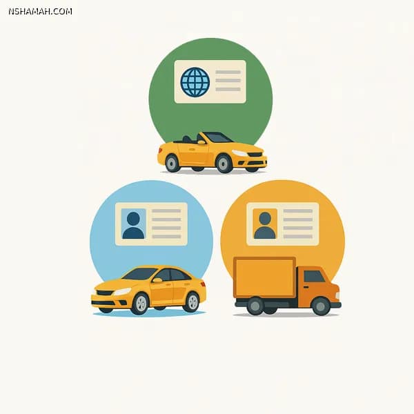 الفرق بين الرخصة الخاصة والعامة ورخصة القيادة الدولية الفرق بين الرخصة الخاصة والعامة ورخصة القيادة الدولية